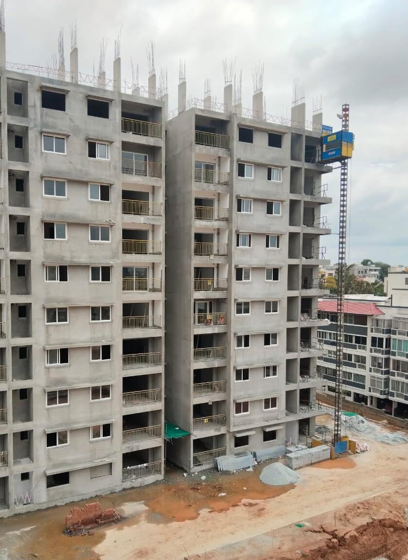 Wing - B South Side Elevation